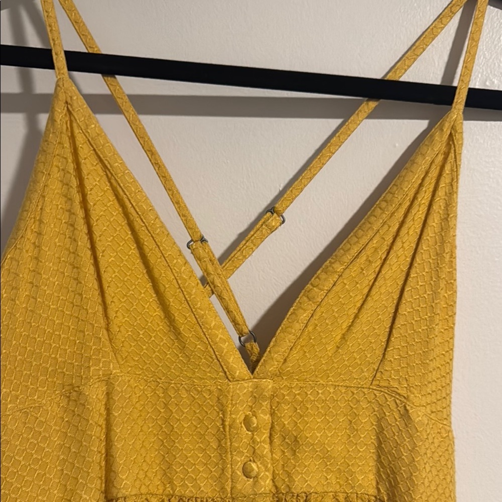 Roxy Yellow Button-Front Dress - Picture 2 of 5
